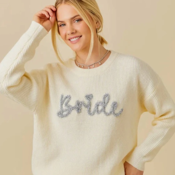 Main Strip Sweaters - Glitter Bride Sweater